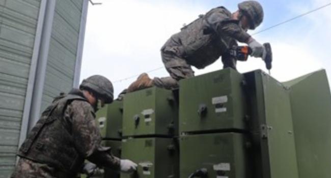 S. Korea Dismantles Loudspeakers Along Border